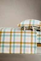 GINGHAM FLANNEL FITTED SHEET