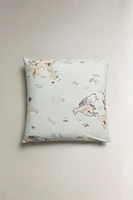 CHILDREN’S REVERSIBLE WORLD MAP PILLOWCASE