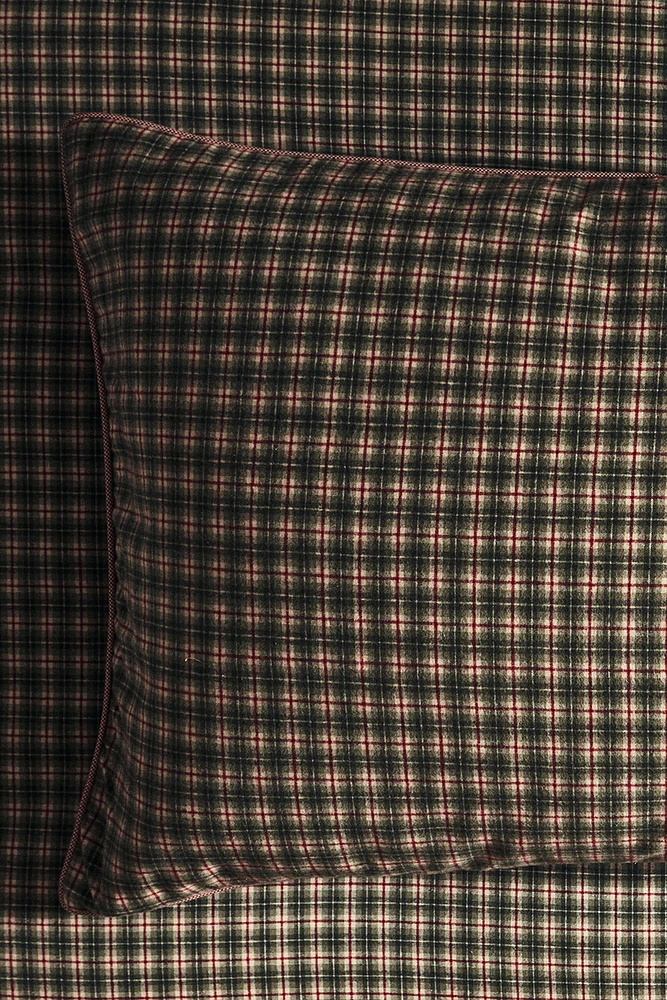 CHILDREN’S CHECK FLANNEL CHRISTMAS PILLOWCASE