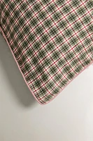 CHILDREN’S CHECK FLANNEL CHRISTMAS PILLOWCASE