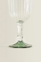 RAISED DESIGN WINE GLASS