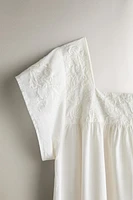 EMBROIDERED COTTON NIGHTGOWN