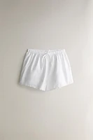 EMBROIDERED COTTON SHORTS