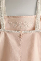 EMBROIDERED COTTON TOP WITH STRAPS