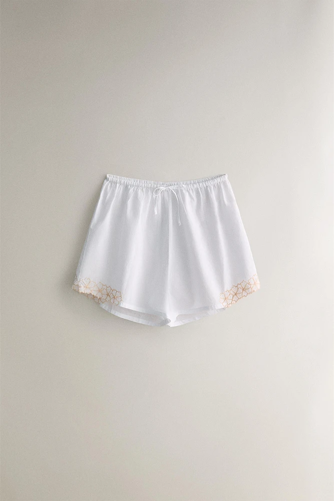 EMBROIDERED SHORTS