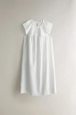 EMBROIDERED COTTON NIGHTGOWN