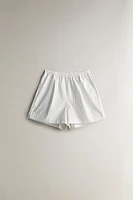 STRIPED COTTON SHORTS