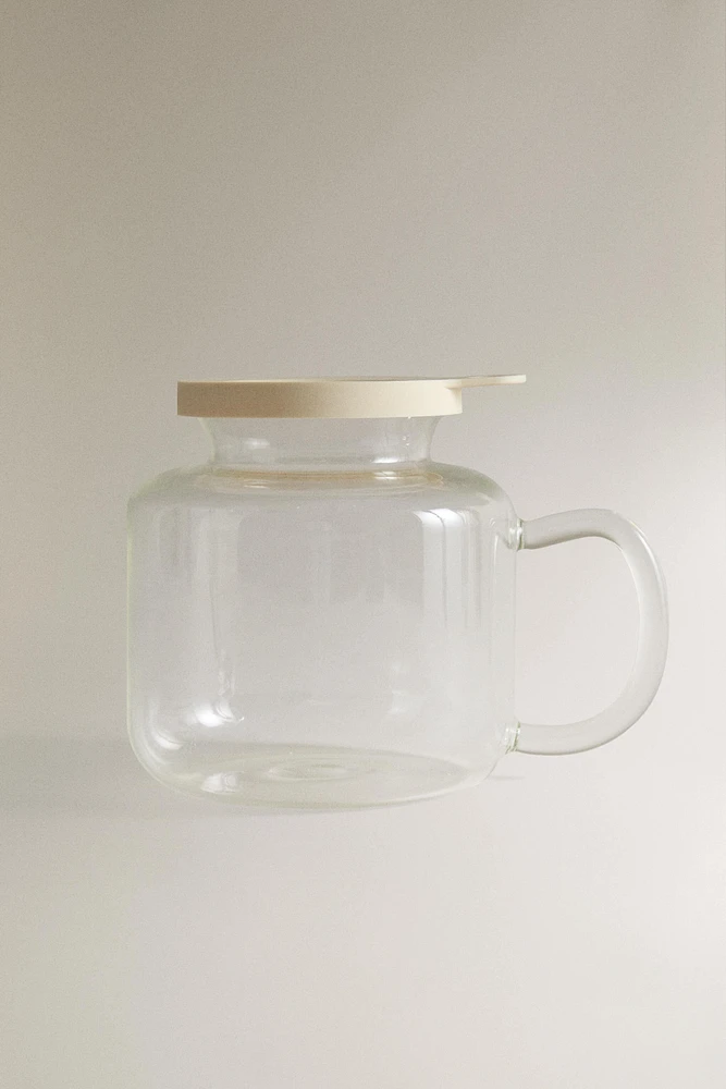 BOROSILICATE GLASS POPCORN JAR