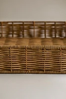 OVAL RATTAN TRAY WITH HANDLES