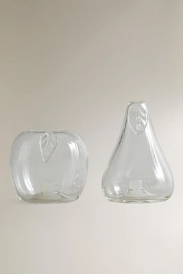 FRUIT BOROSILICATE SALT AND PEPPER SHAKER SET