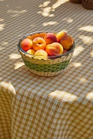 GLASS RATTAN SALAD BOWL