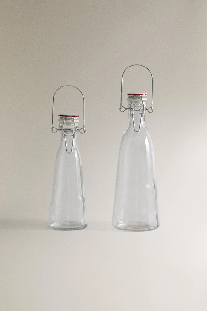 GLASS BOTTLE WITH CERAMIC CAP