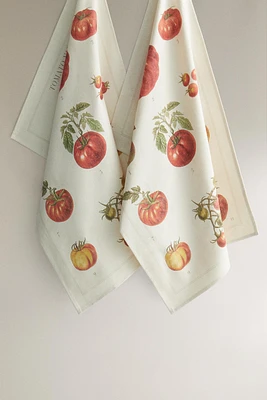 TOMATO PRINT KITCHEN TOWEL (PACK OF 2)