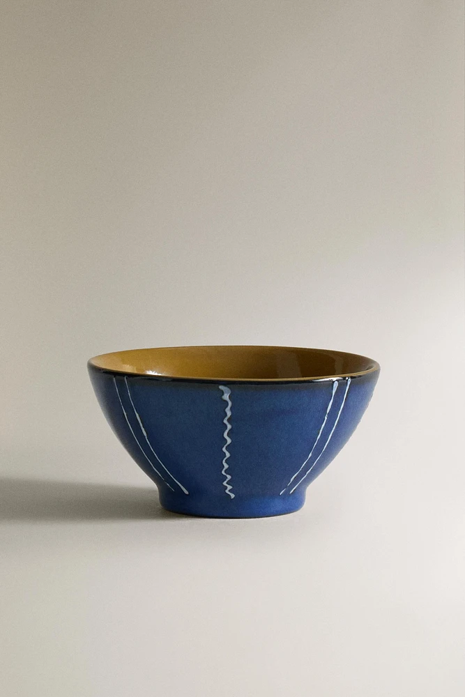 STRIPED CERAMIC BOWL