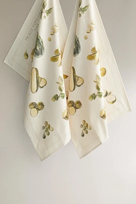 CUCUMBER PRINT KITCHEN TOWEL (PACK OF 2)