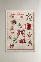 SET OF COTTON CHRISTMAS RECIPES KITCHEN TOWELS (SET OF 2)