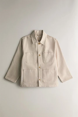 LONG COTTON PAINTING OVERSHIRT