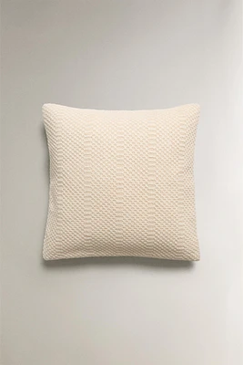 WOVEN COTTON THROW PILLOW COVER