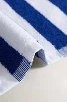 COTTON BATH TOWEL WITH BLUE STRIPES