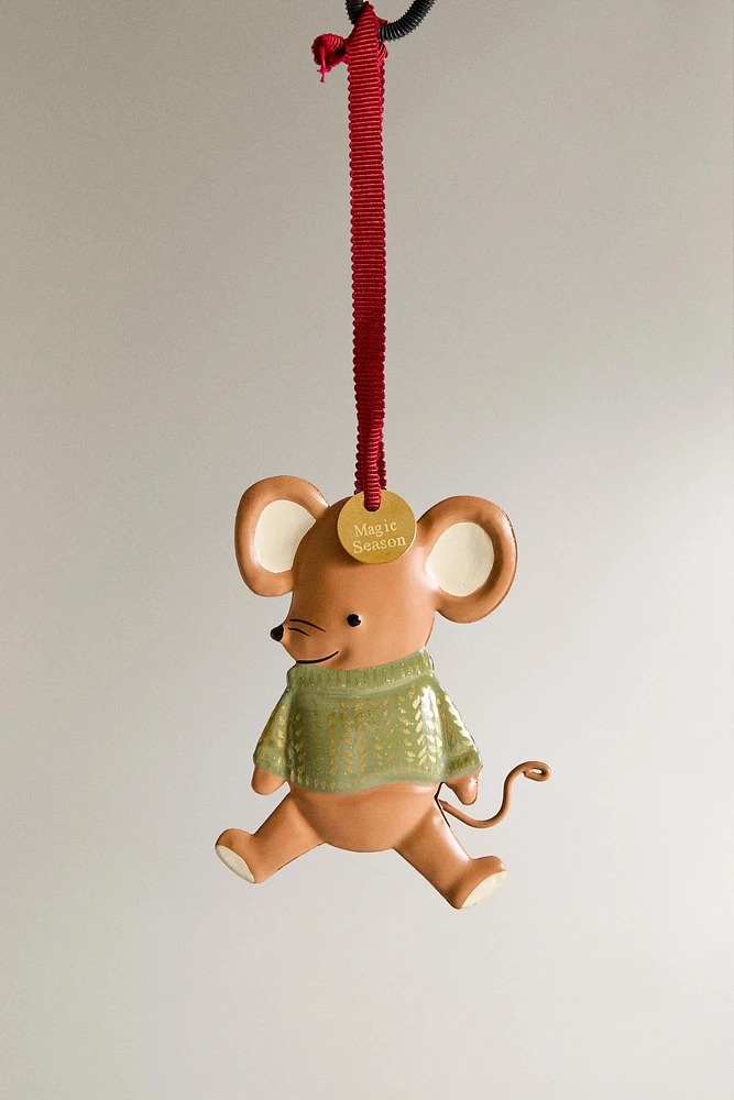 METAL MOUSE CHRISTMAS TREE DECORATION