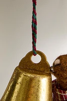 WOOL MOUSE BELL CHRISTMAS TREE ORNAMENT