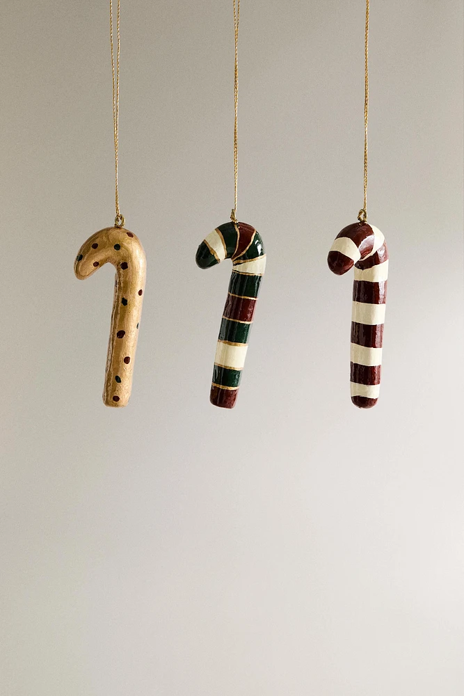 SET OF CANDY CANE CHRISTMAS TREE ORNAMENTS (SET OF 3)