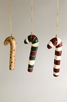 SET OF CANDY CANE CHRISTMAS TREE ORNAMENTS (SET OF 3)