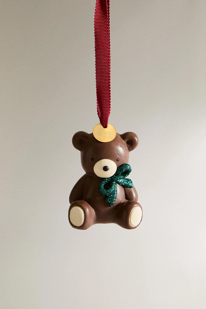 RESIN BEAR CHRISTMAS TREE ORNAMENT