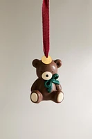 RESIN BEAR CHRISTMAS TREE ORNAMENT