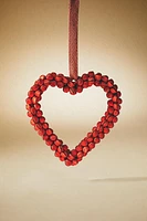 HEART CHRISTMAS TREE ORNAMENT WITH SLEIGH BELLS