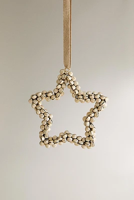 STAR WITH SLEIGH BELLS CHRISTMAS TREE ORNAMENT