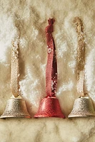 SET OF GLITTERY CHRISTMAS BELLS TREE ORNAMENTS (SET OF 6)