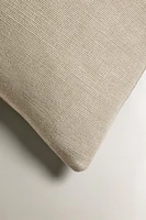 JUTE AND COTTON THROW PILLOW COVER