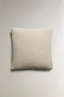 JUTE AND COTTON THROW PILLOW COVER