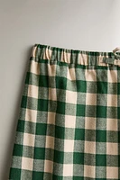 CHECK GINGHAM CHRISTMAS PAJAMA BOTTOMS