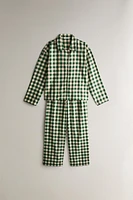 CHECK GINGHAM CHRISTMAS PAJAMA BOTTOMS