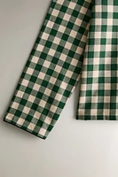 CHECK GINGHAM CHRISTMAS PAJAMA TOP