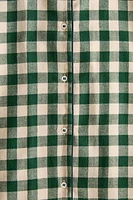 CHECK GINGHAM CHRISTMAS PAJAMA TOP