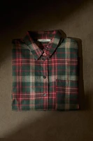 TARTAN CHECK FLANNEL CHRISTMAS PAJAMA SET (SET OF 2