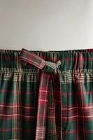 TARTAN CHECK FLANNEL CHRISTMAS PAJAMA SET (SET OF 2