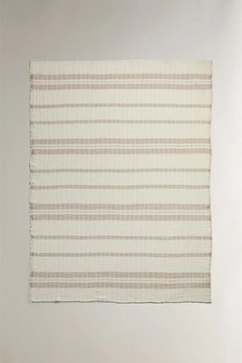 STRIPED COTTON LINEN BLANKET