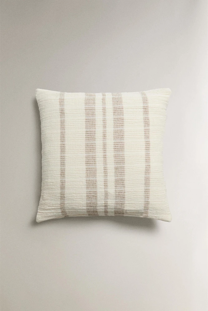 STRIPED THROW PILLOW COVER