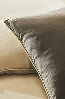 THROW PILLOW COVER WITH CONTRAST TOPSTITCHING