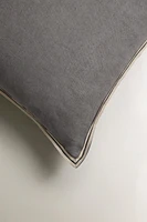 THROW PILLOW COVER WITH CONTRAST TOPSTITCHING