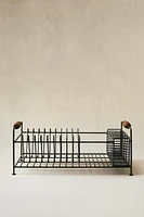 IRON AND ACACIA WOOD DISH RACK