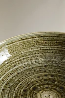 EARTHENWARE SOUP PLATE WITH SPIRAL DESIGN