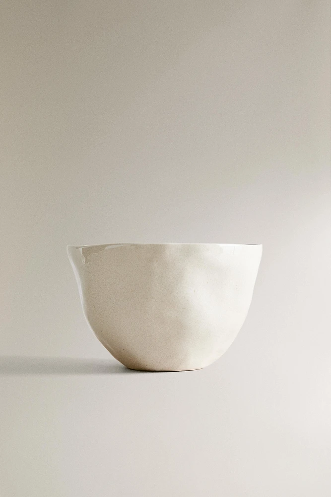 STONEWARE BOWL WITH DESIGN