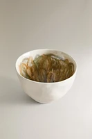 STONEWARE BOWL WITH DESIGN