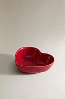 CHRISTMAS HEART STONEWARE BOWL