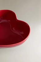 CHRISTMAS HEART STONEWARE BOWL